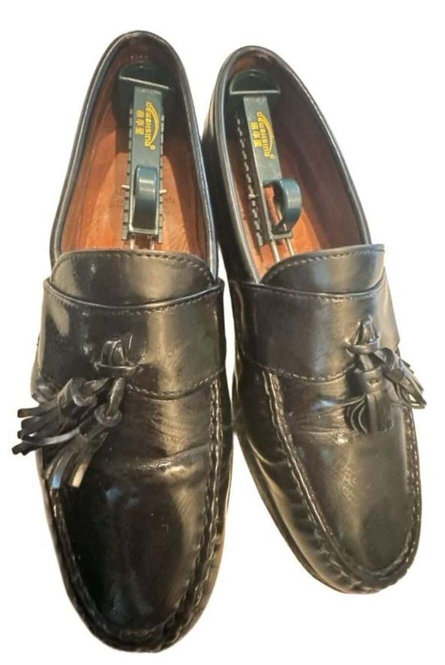 Allen Edmonds Stowe Size 10.5D Black Leather Tassel Loafers